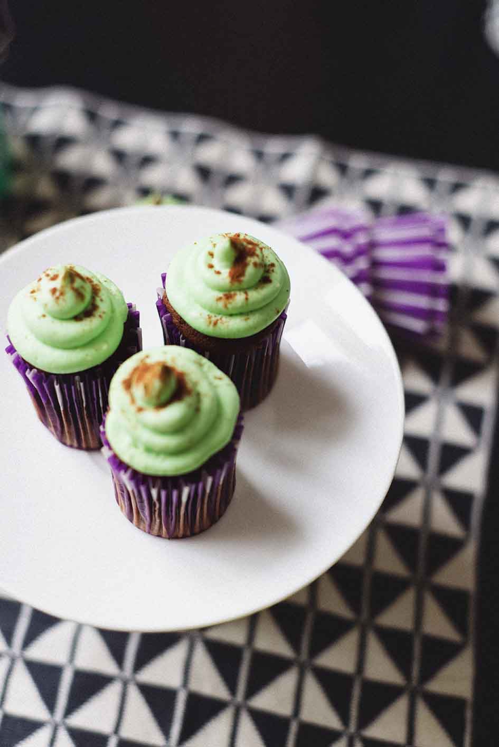 Schoko Minz Cupcakes - Rezept für After Eight inspirierte Muffins
